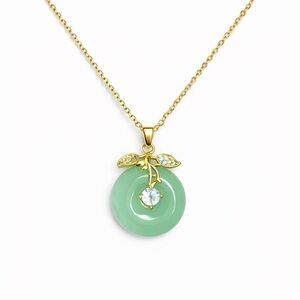 🔥 Mint Green Pendant Necklace with Zirconia